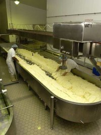 making curd blocks